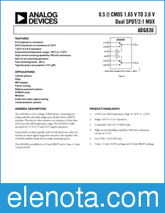 Analog Devices ADG836 datasheet