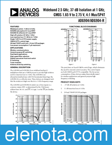 Analog Devices ADG904 datasheet