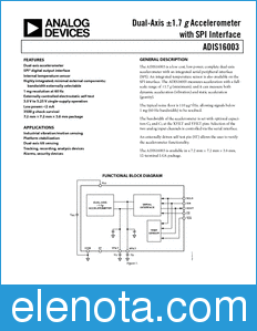 Analog Devices ADIS16003 datasheet