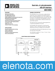 Analog Devices ADIS16006 datasheet