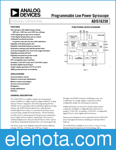 Analog Devices ADIS16250 datasheet