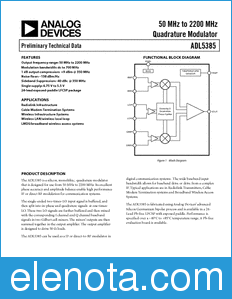 Analog Devices ADL5385 datasheet