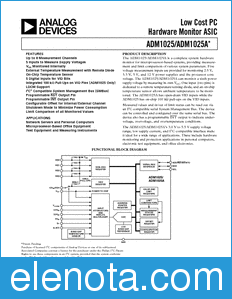 Analog Devices ADM1025 datasheet