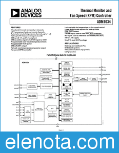 Analog Devices ADM1034 datasheet