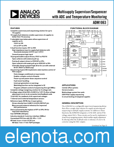 Analog Devices ADM1063 datasheet