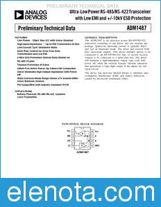 Analog Devices ADM1487 datasheet