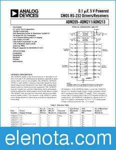 Analog Devices ADM208 datasheet