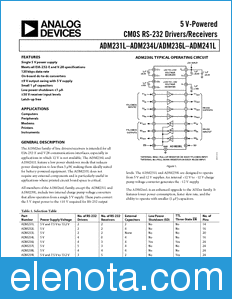 Analog Devices ADM231L-ADM234L datasheet