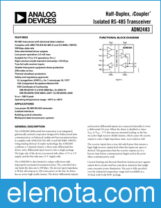 Analog Devices ADM2483 datasheet