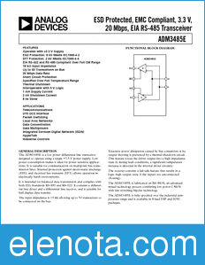 Analog Devices ADM3485E datasheet