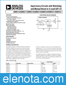 Analog Devices ADM6316-ADM6322 datasheet