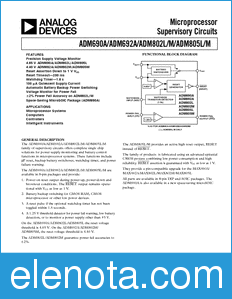 Analog Devices ADM802M datasheet