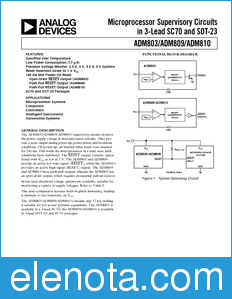 Analog Devices ADM803 datasheet
