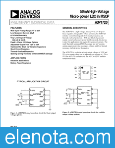Analog Devices ADP1720 datasheet
