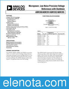 Analog Devices ADR390 datasheet