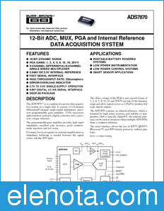 Texas Instruments ADS7870 datasheet
