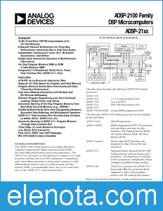 Analog Devices ADSP-2101 datasheet