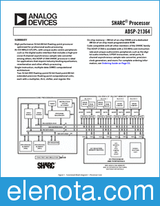 Analog Devices ADSP-21364 datasheet