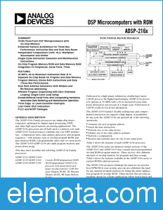 Analog Devices ADSP-2166 datasheet