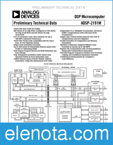 Analog Devices ADSP-2191M datasheet