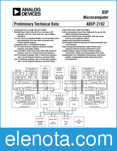 Analog Devices ADSP-2192 datasheet