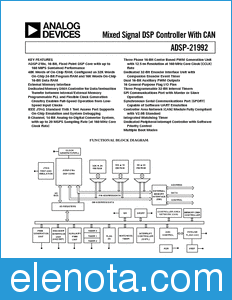 Analog Devices ADSP-21992 datasheet