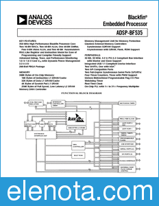 Analog Devices ADSP-BF535 datasheet