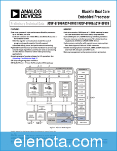 Analog Devices ADSP-BF606 datasheet