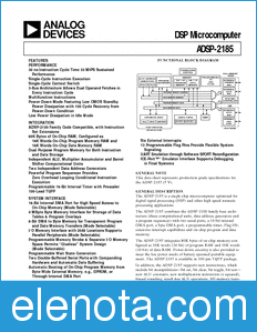 Analog Devices ADSP2185 datasheet