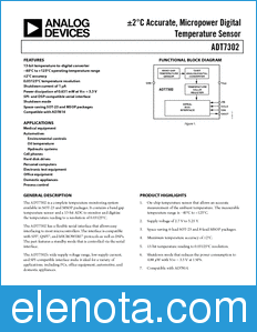 Analog Devices ADT7302 datasheet