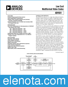 Analog Devices ADV601 datasheet