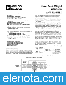 Analog Devices ADV611 datasheet