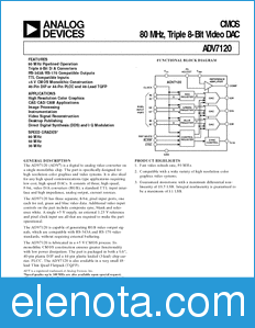 Analog Devices ADV7120 datasheet