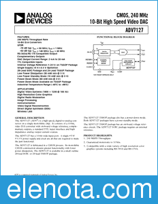 Analog Devices ADV7127 datasheet