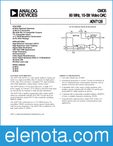 Analog Devices ADV7128 datasheet