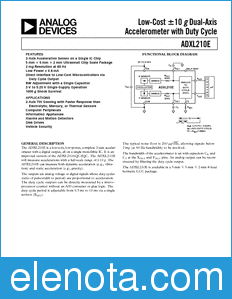 Analog Devices ADXL210E datasheet