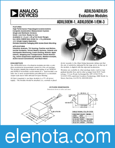Analog Devices ADXL50EM1 datasheet