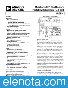 Analog Devices ADuC814 datasheet