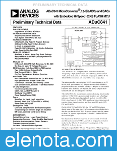 Analog Devices ADuC841 datasheet