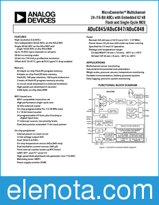 Analog Devices ADuC845 datasheet