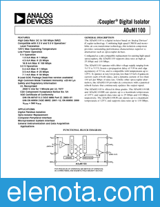 Analog Devices ADuM1100 datasheet