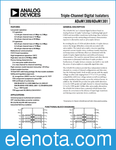 Analog Devices ADuM1300 datasheet