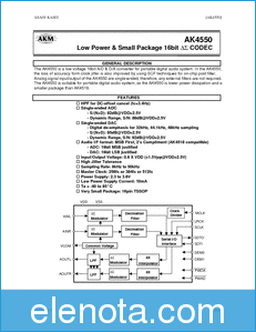 AKM Semiconductor AK4550 datasheet