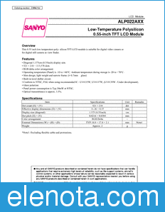 Sanyo ALP022AXX datasheet