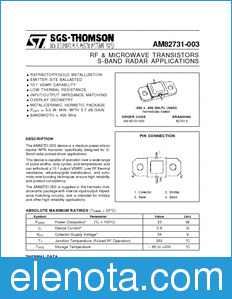 STMicroelectronics AM82731-003 datasheet
