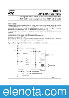 STMicroelectronics AN1021 datasheet