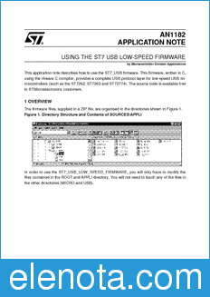 STMicroelectronics AN1182 datasheet