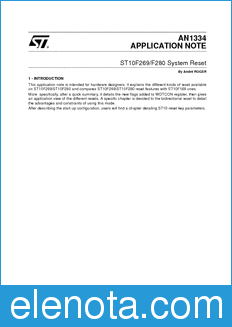 STMicroelectronics AN1334 datasheet