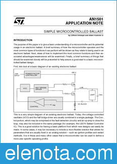 STMicroelectronics AN1501 datasheet