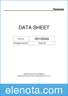 Panasonic Semiconductor AN15524A datasheet